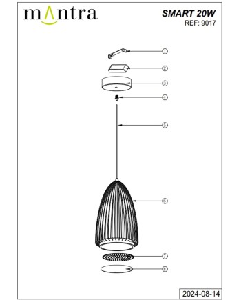 SMART*Colgante LED 20W 3000K